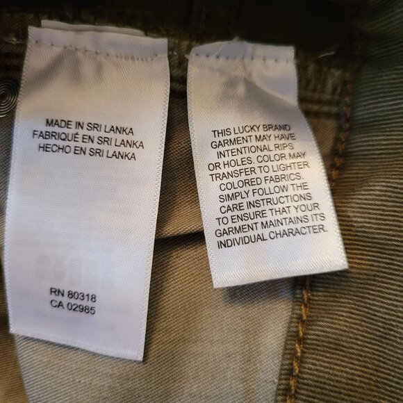 Lucky Brand Olive Green Cargo Pencil Skirt 00/24 Utility Pockets New Front Slit - Picture 7 of 8